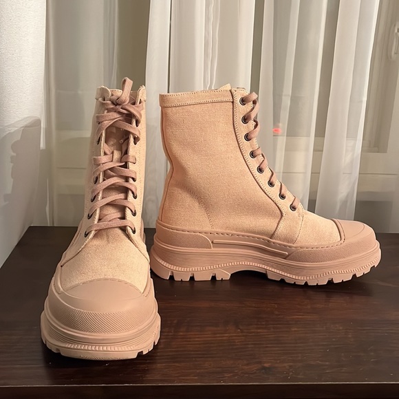 Free People Camp Out Canvas Combat Boot - Picture 4 of 8